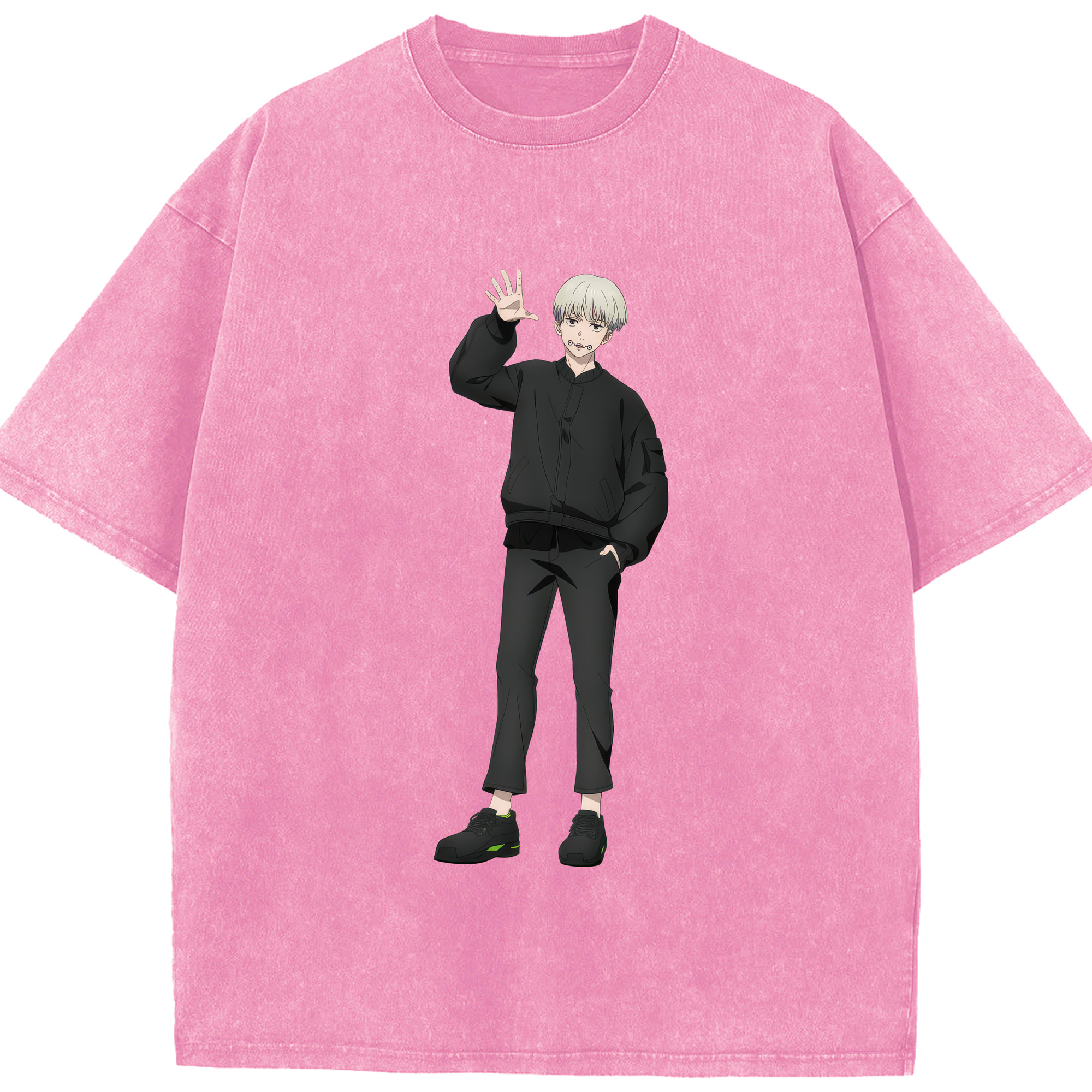 （画像用） 呪術廻戦 Jujutsu Kaisen 綿100% ヴィンテージ風 半袖Tシャツ（フロントプリント）